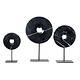 The Marble Disc on Stand - Black - S