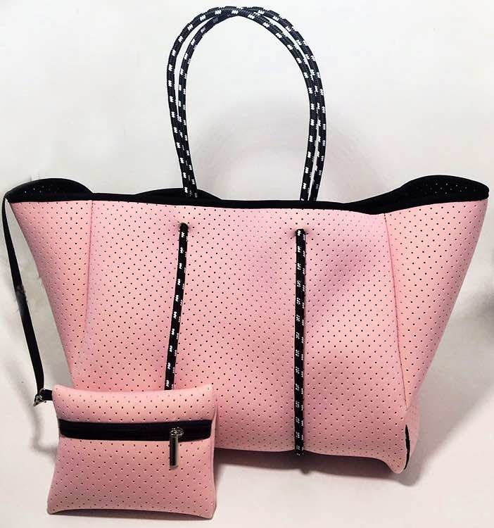 Handtas Neoprene True Pink - Black