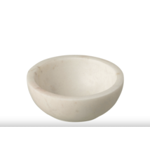 Rond kommetje marmer (wit H 4cm)