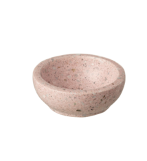 Rond kommetje marmer (terrazzo roze H 4cm)