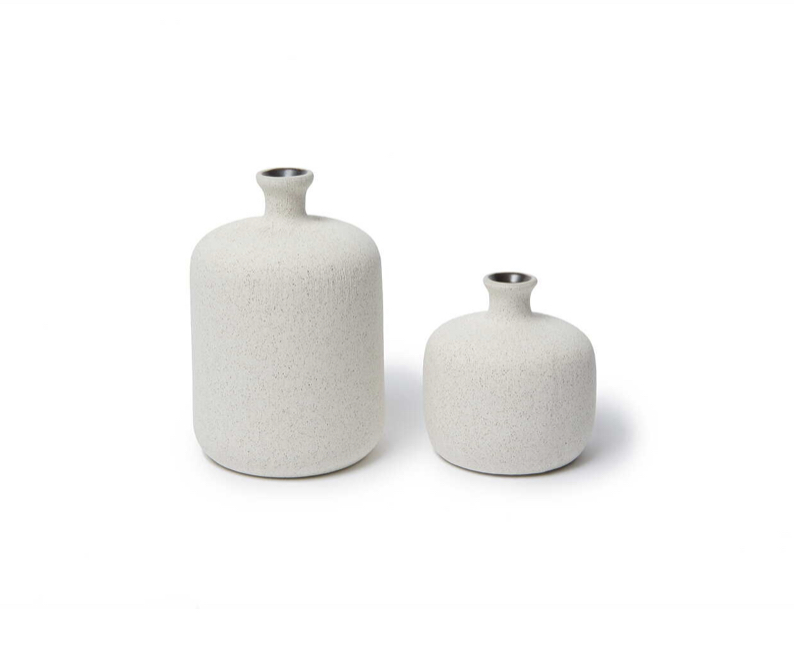 Bottle Vase Medium Sand White (h 11cm)