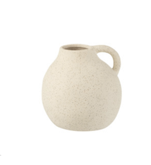 Vaas Kruik keramiek beige (h 15cm)