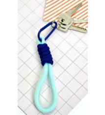 Sleutelhanger neon blauw/donkerblauw