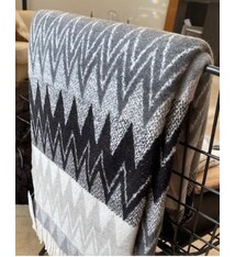 Plaid Milano Zigzag Black 140 x 180cm