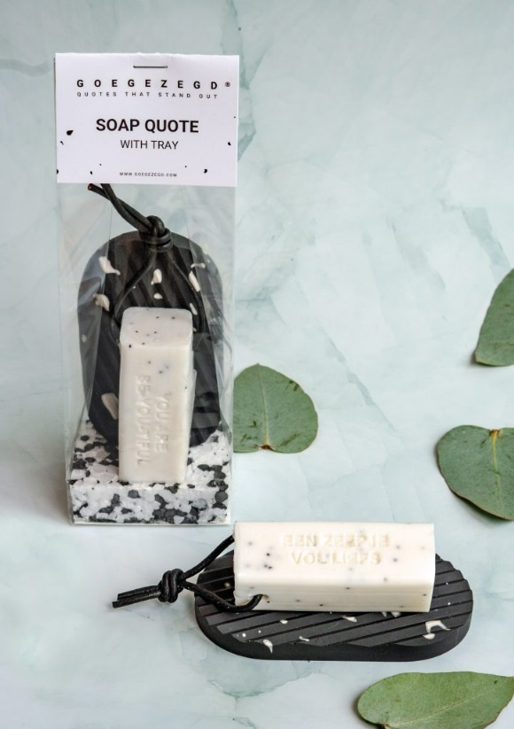 goegezegd Soap Quote Gift Set "Een Zeepje vol geluk"