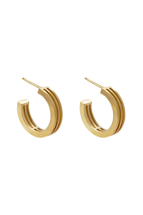  - layered graphic hoop earrings