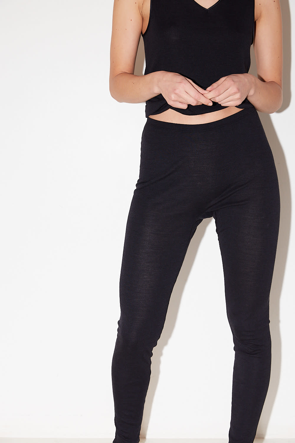 Hanro long woolen silk legging - Wendela van Dijk