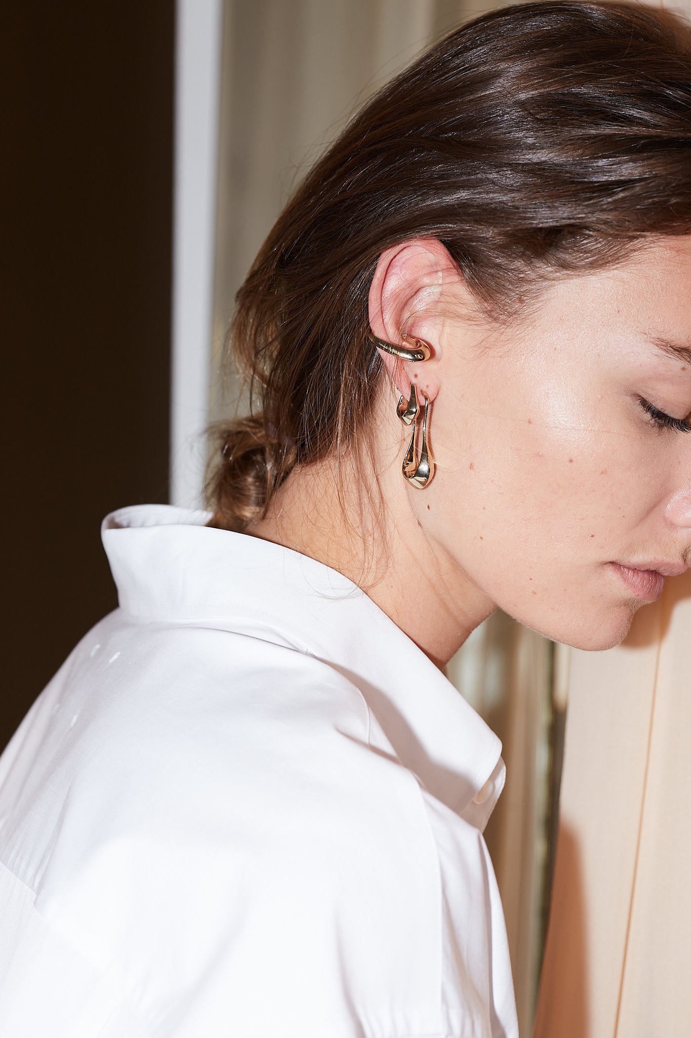 撮影のために開封いたしました【未使用】LEMAIRE LONG DROP EARCUFF \