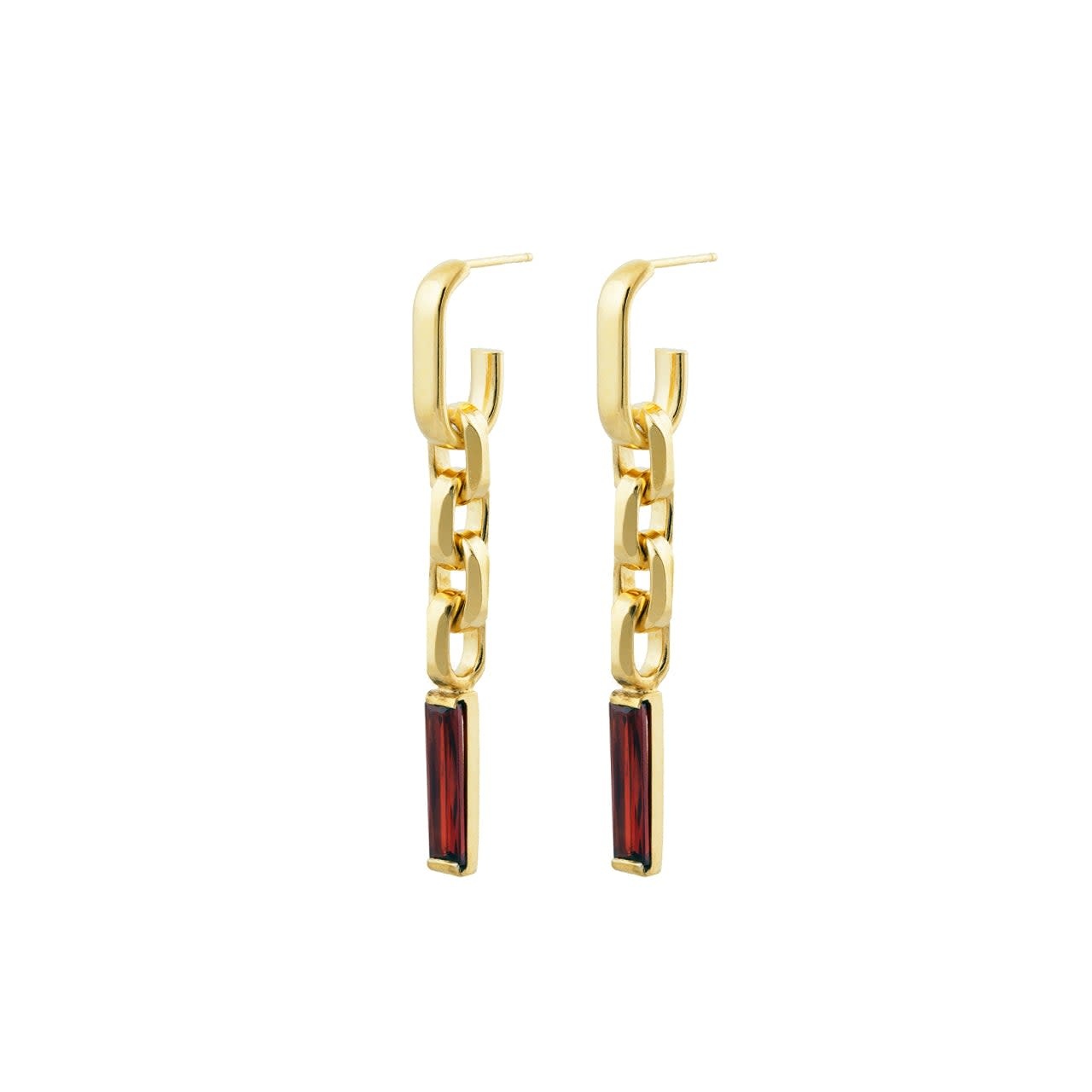 Studio Collect - Festive garnet statement earrings