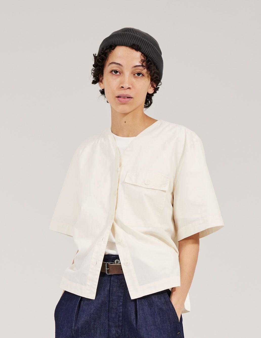 Margaret Howell - MHL collarless scout shirt