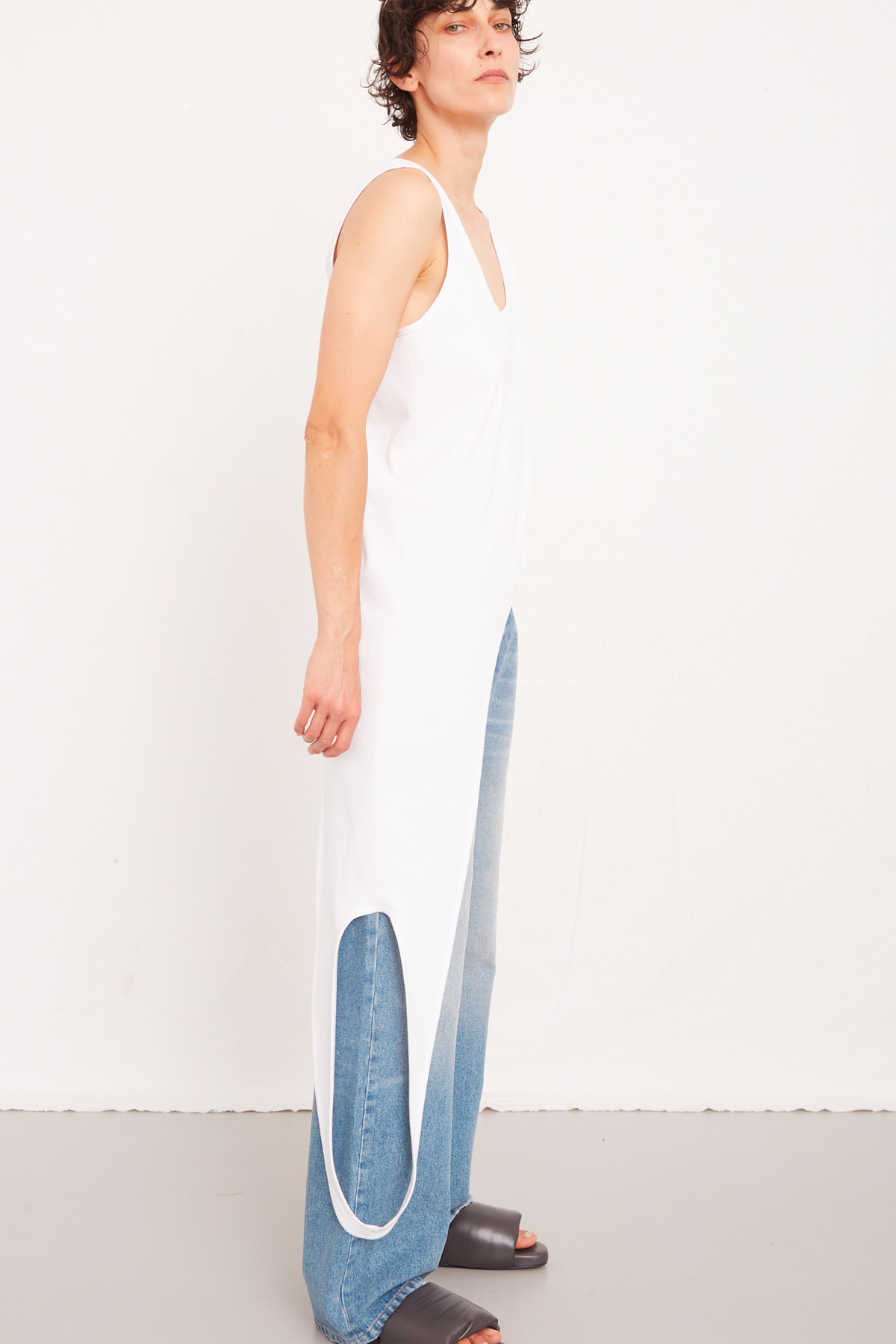  - Mirror ribbed tank top