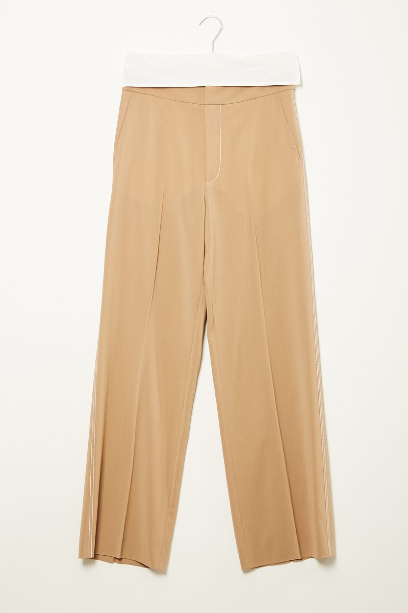  - Mid rise straight legs trousers