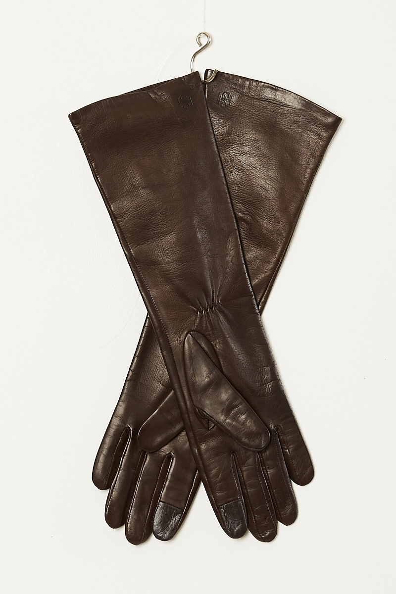 handsome - Essentials long leather gloves