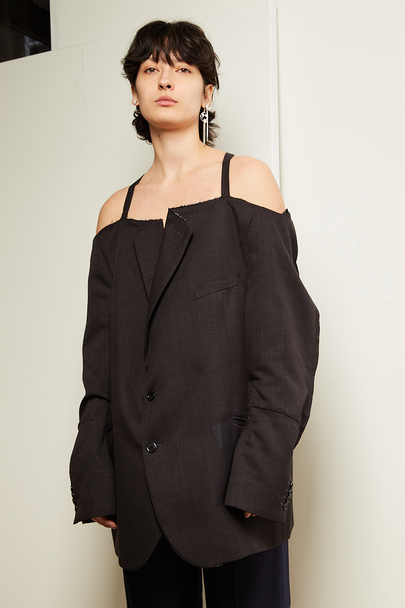  - Blazer Cut Off Shoulder