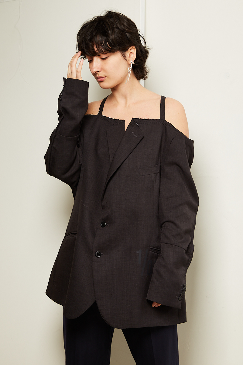  - Blazer Cut Off Shoulder