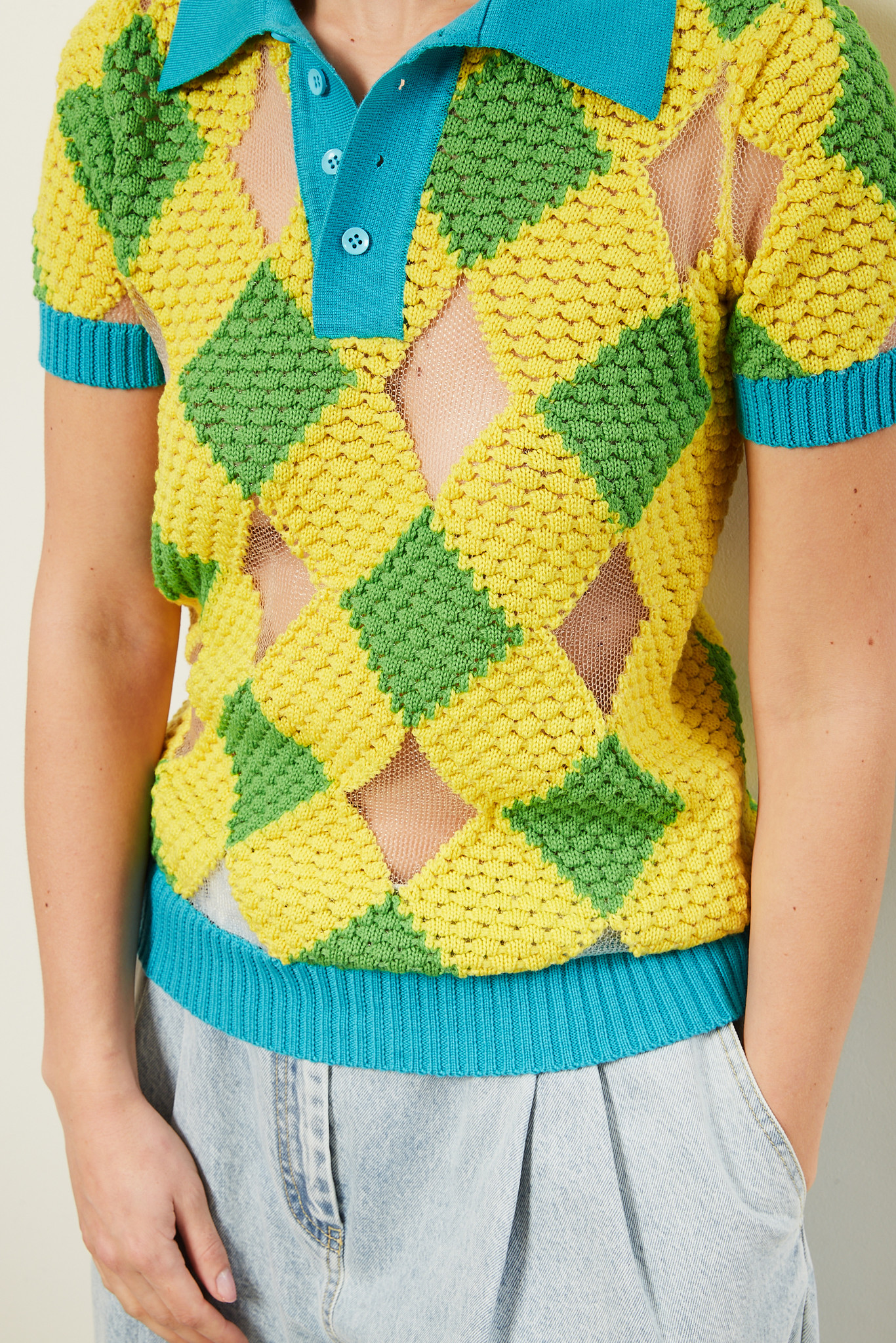 - 3D knitted polo