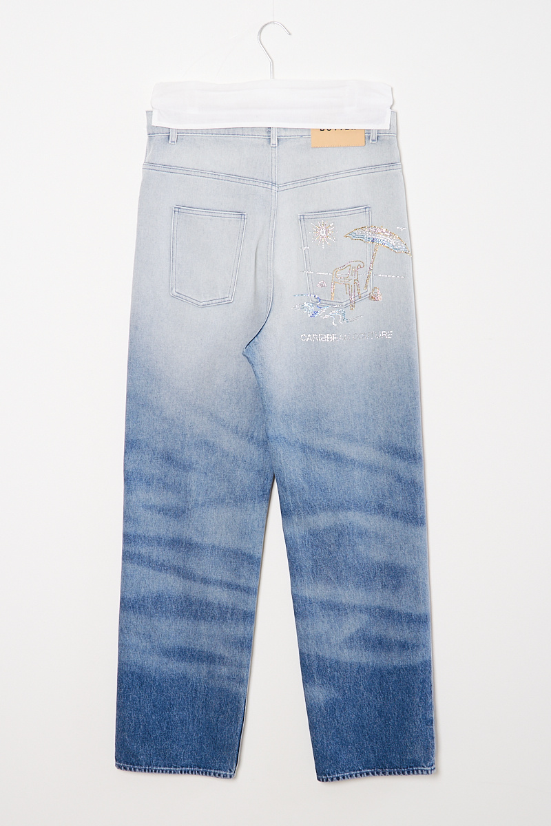  - Denim diamond trousers
