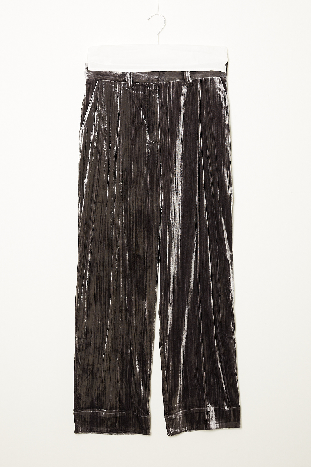 Ganni - Stripe velvet relaxed pants