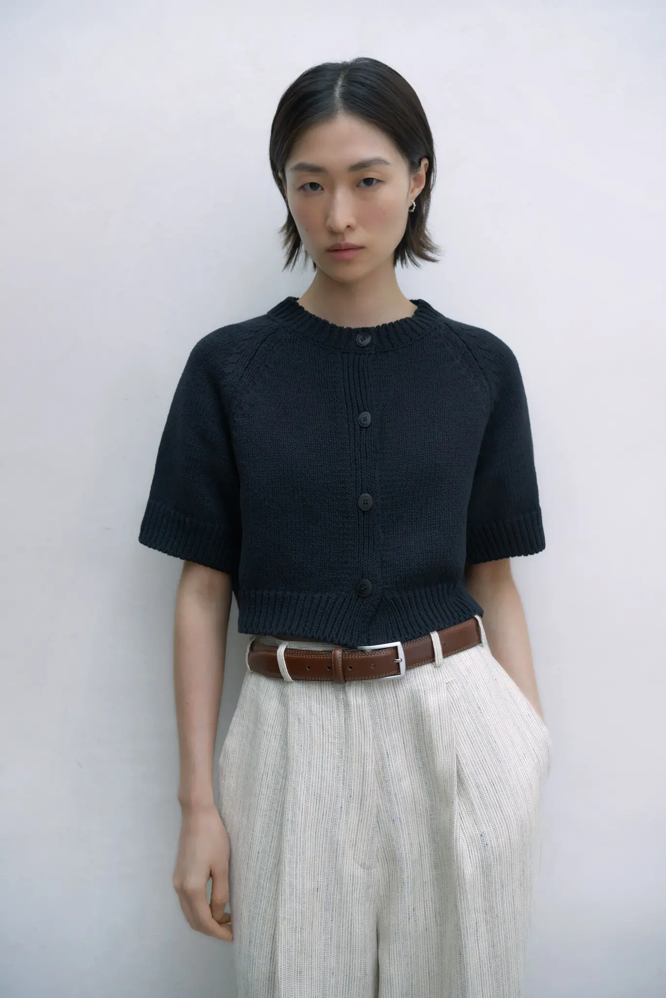  - Slub linen masculine pants