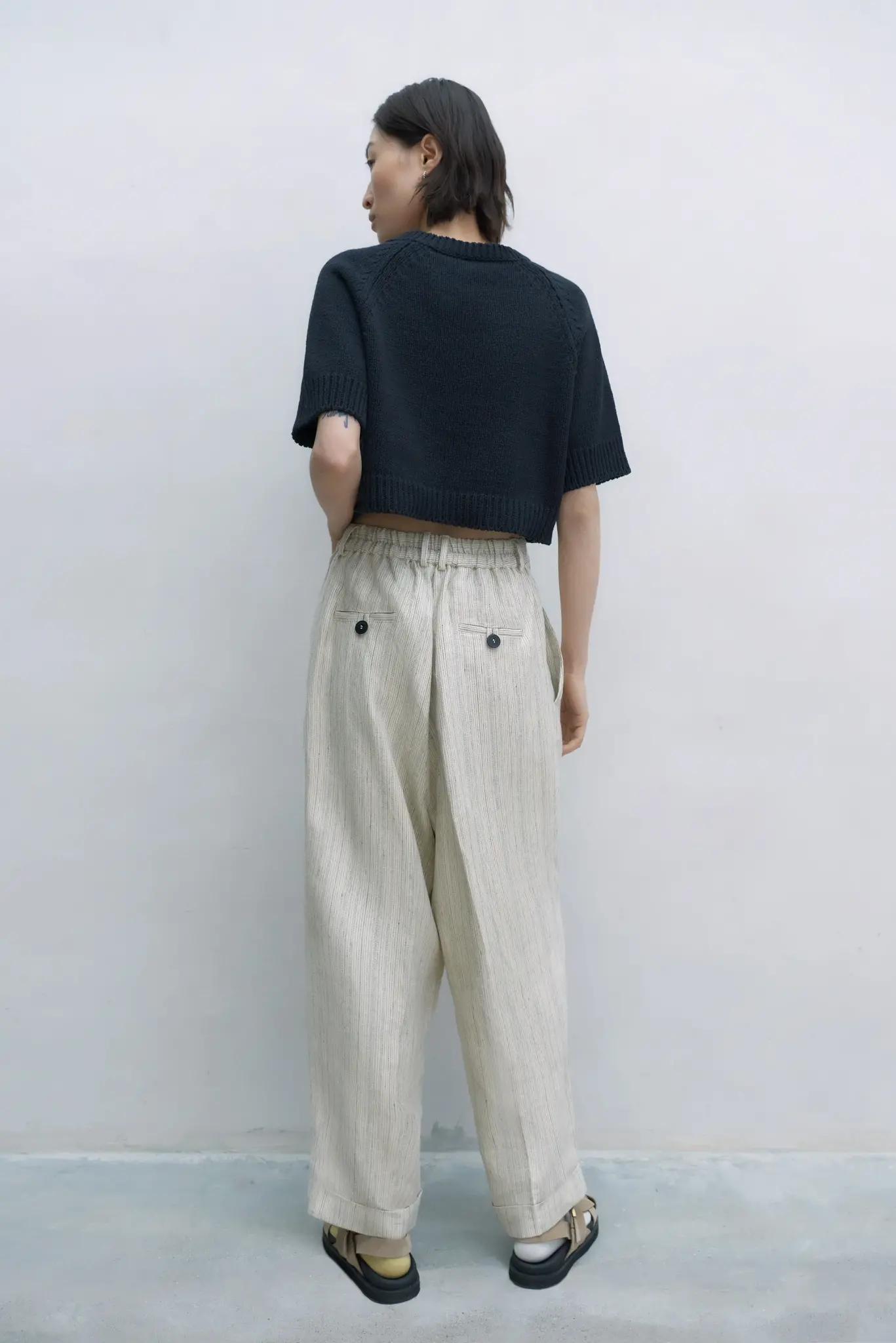  - Slub linen masculine pants