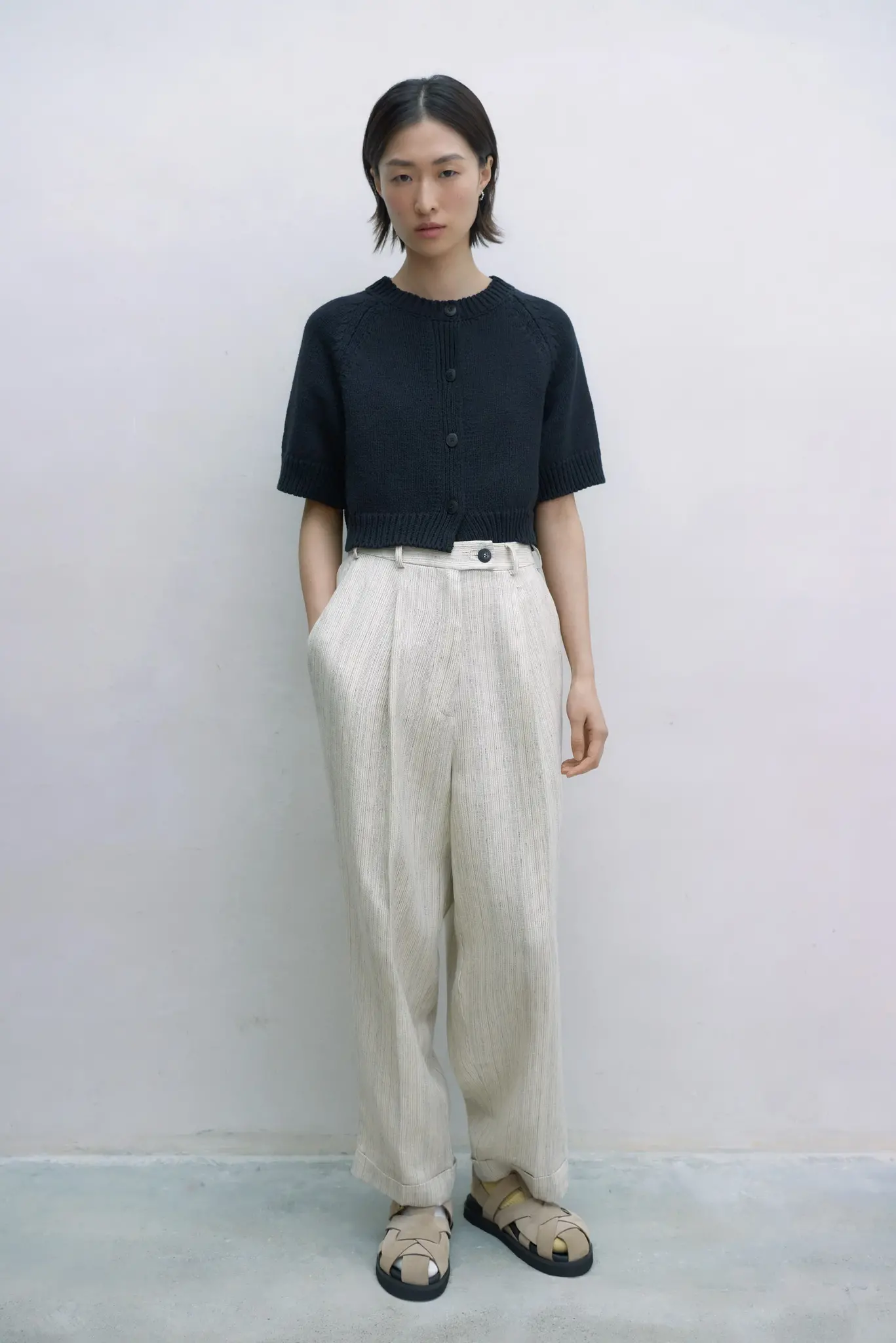  - Slub linen masculine pants