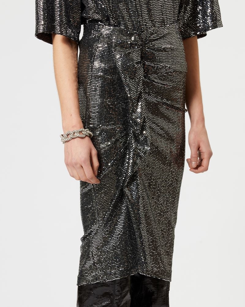 Marant Etoile - Dolene shiny flou skirt