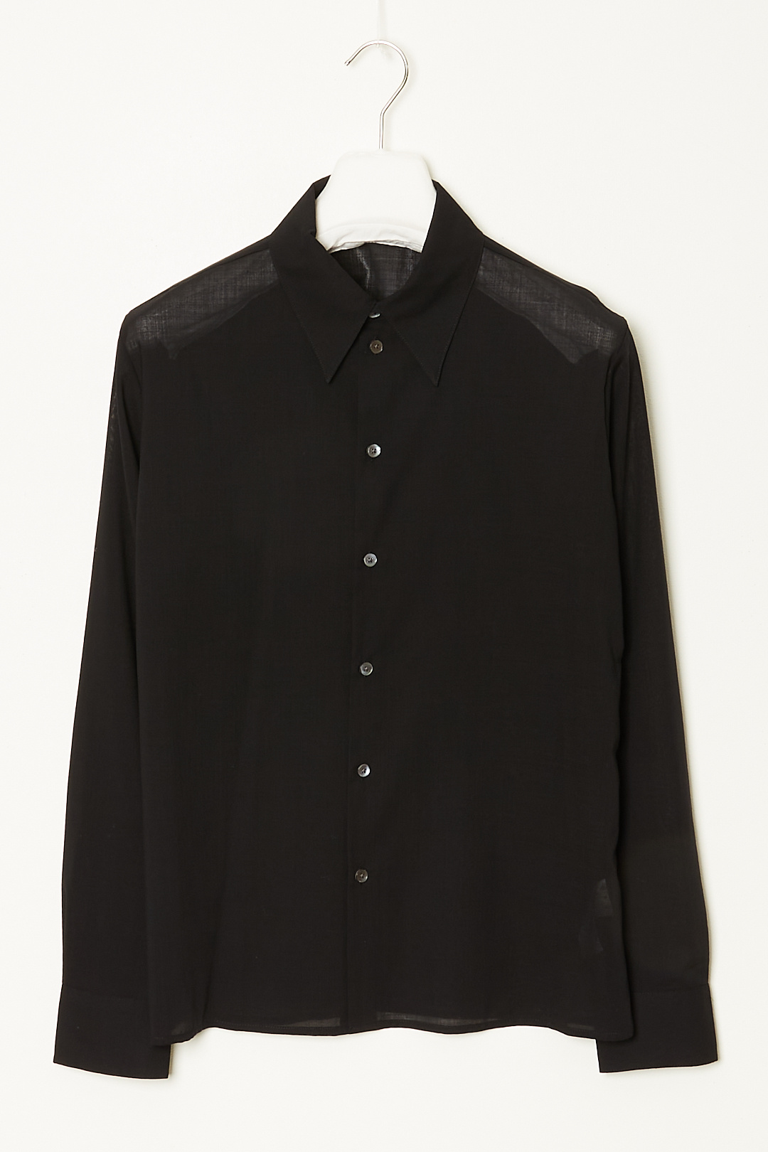 6397 Sheer button down shirt