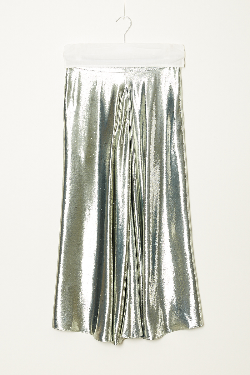inDRESS - Kiwi shiny a-line skirt