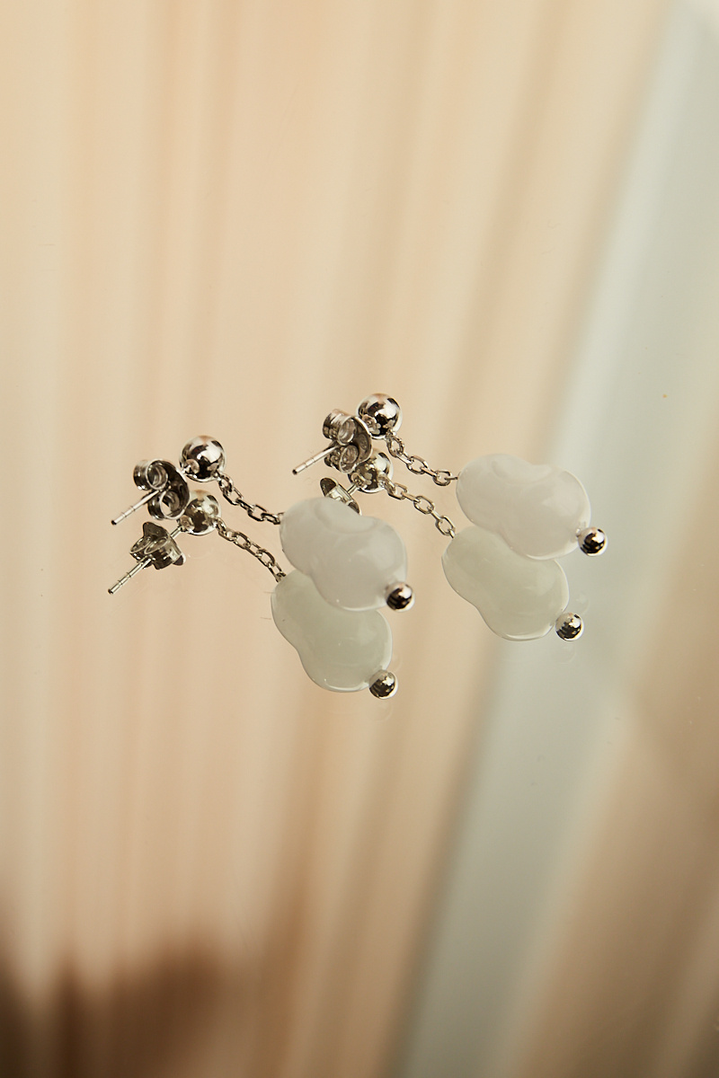 Lemaire - Carved stone earrings