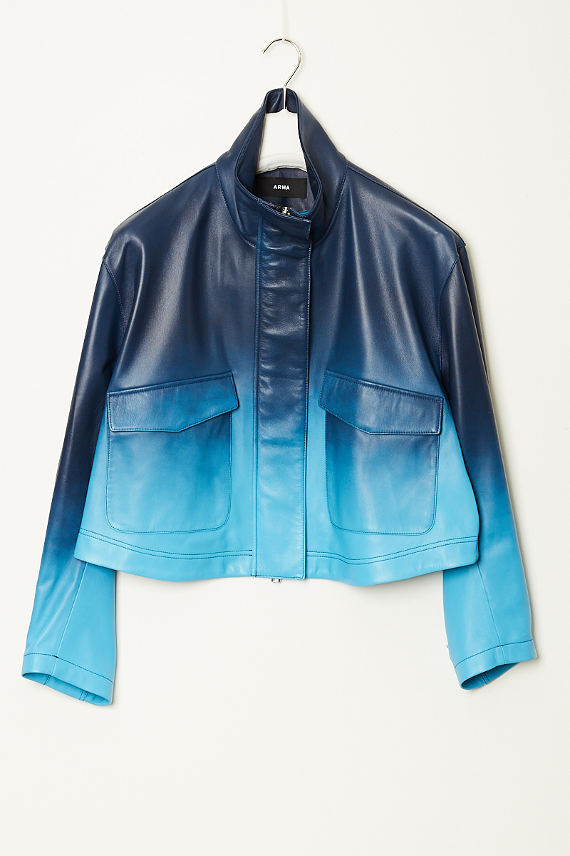Hannover dip dye leather jacket Wendela van Dijk