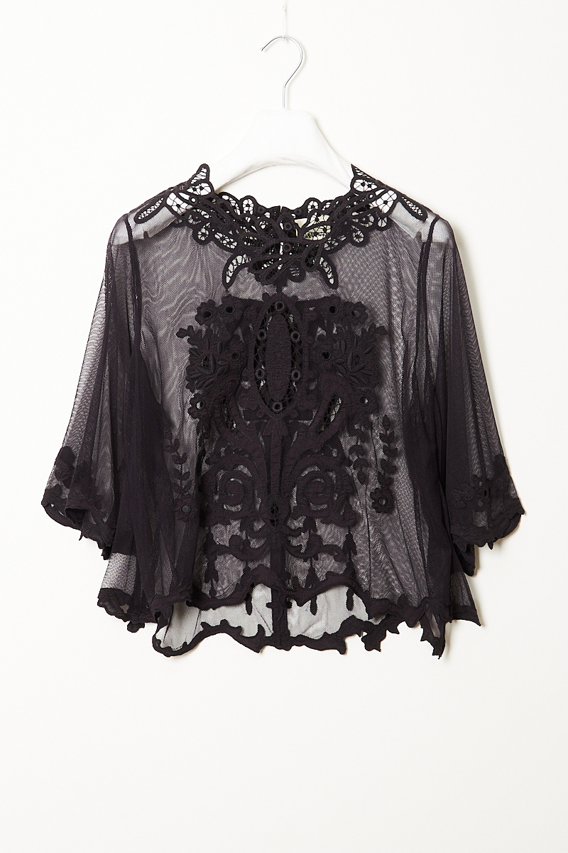 Isabel Marant Vera embroidered tule top