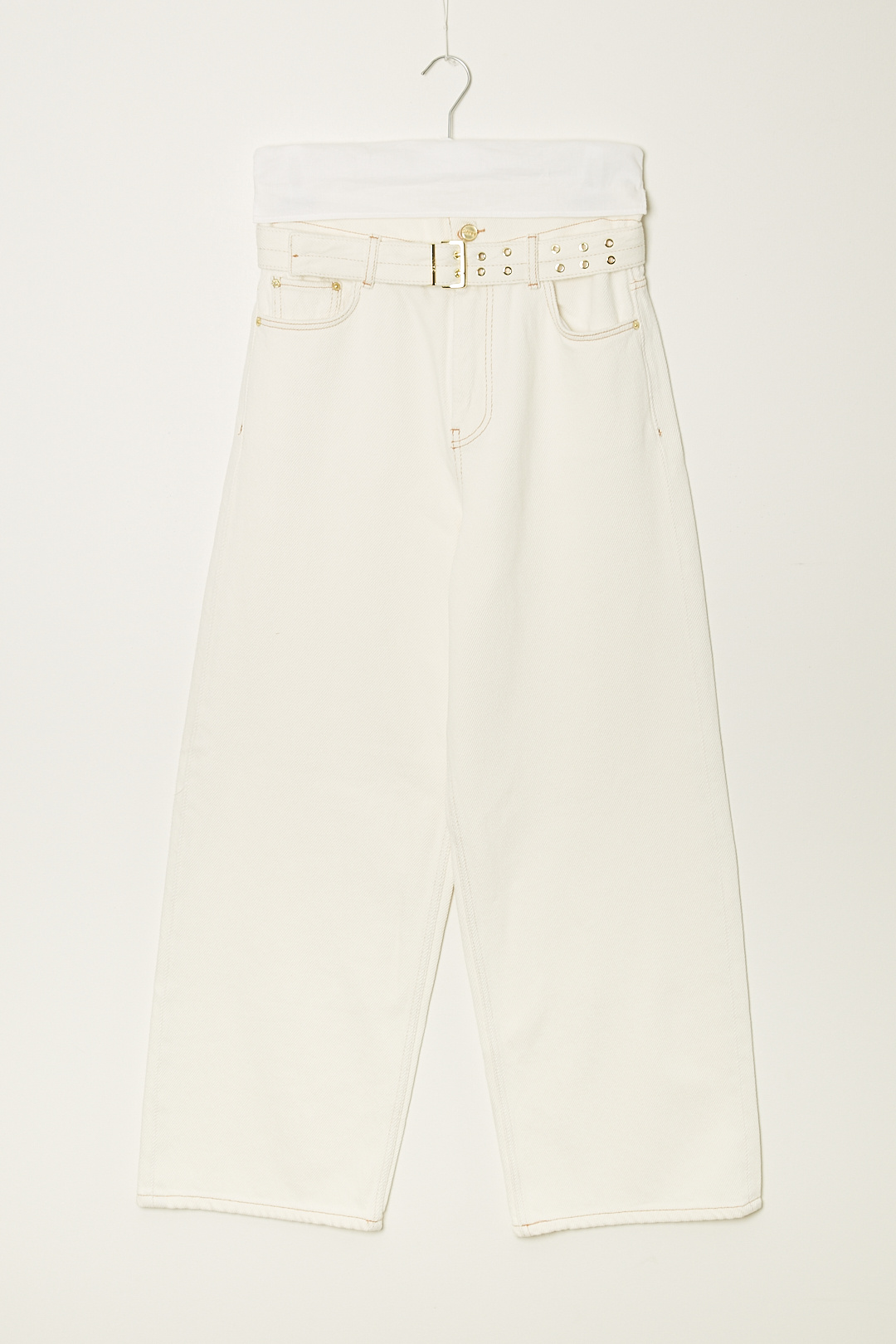 Ganni Heavy denim paperbag jeans - Wendela van Dijk