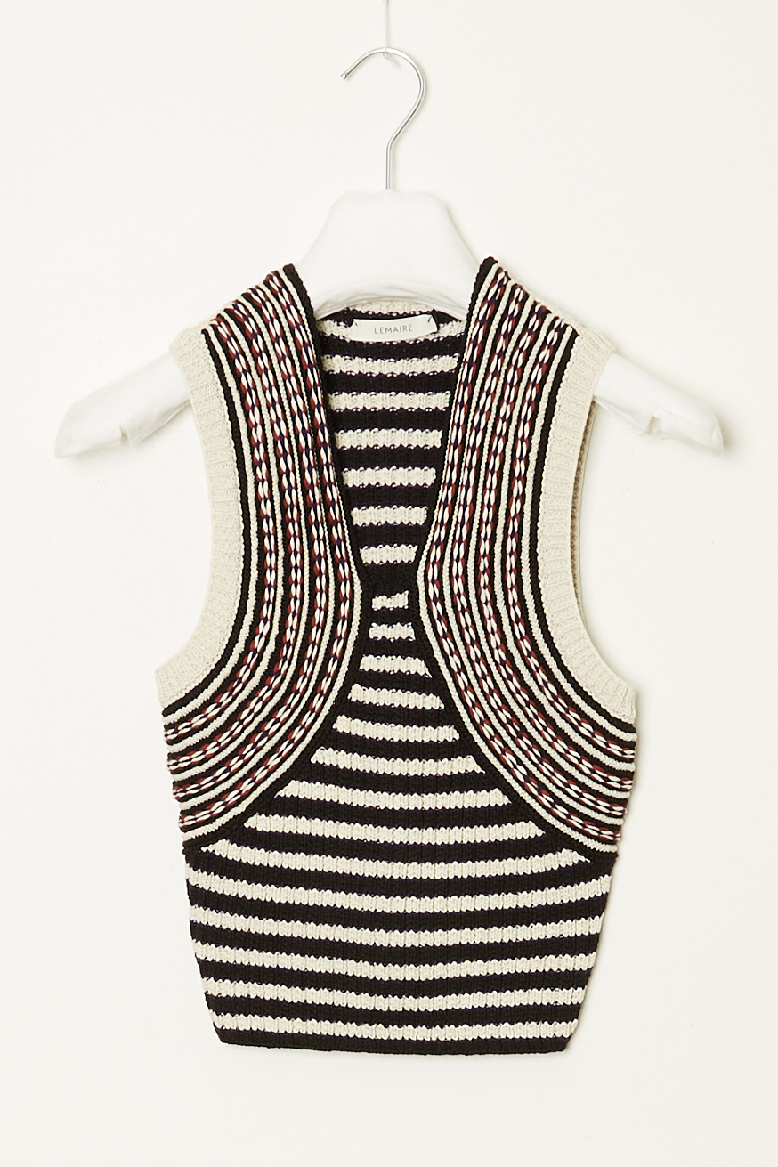 Lemaire Striped sleeveless sweater