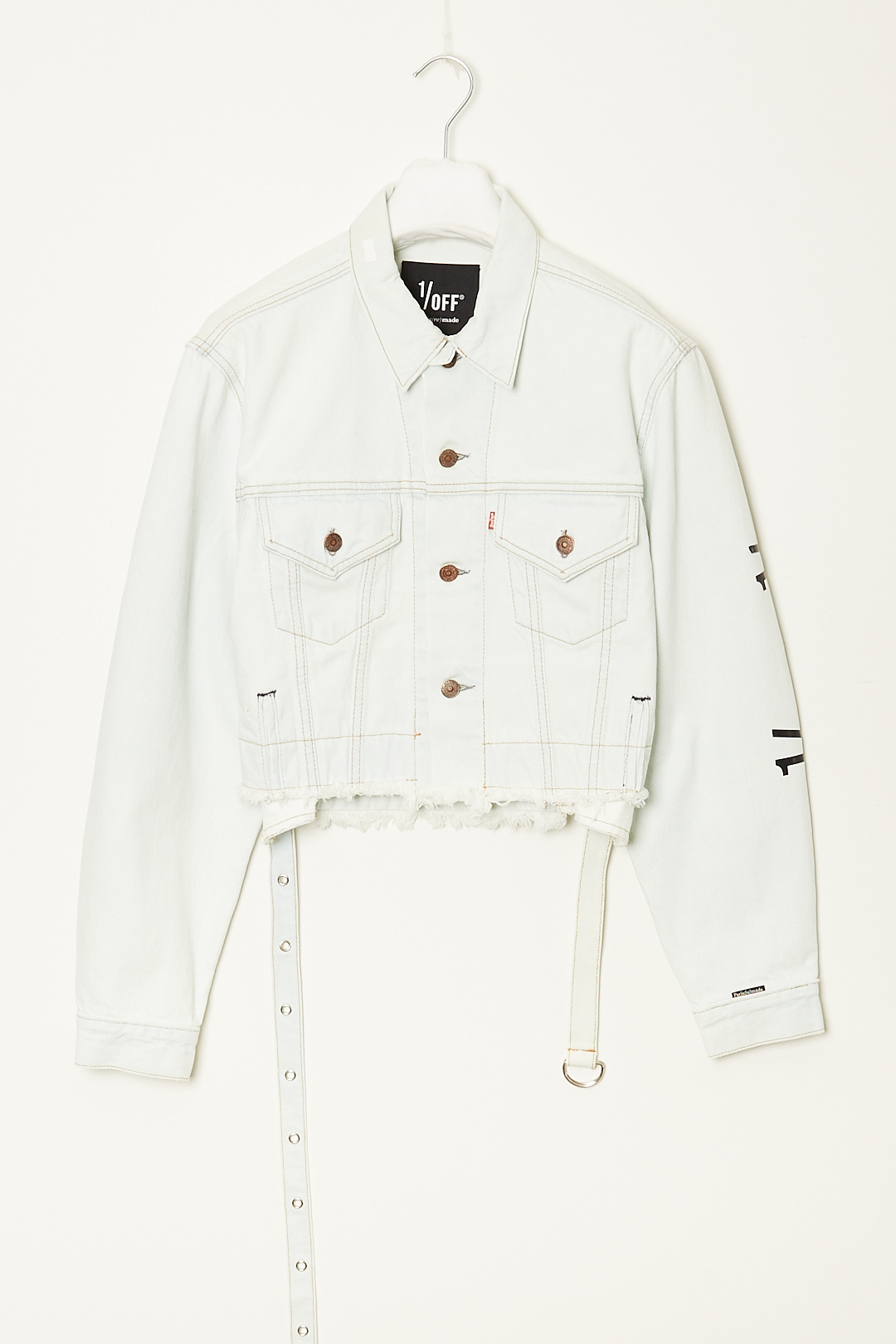  - Cropped denim overdied jacket