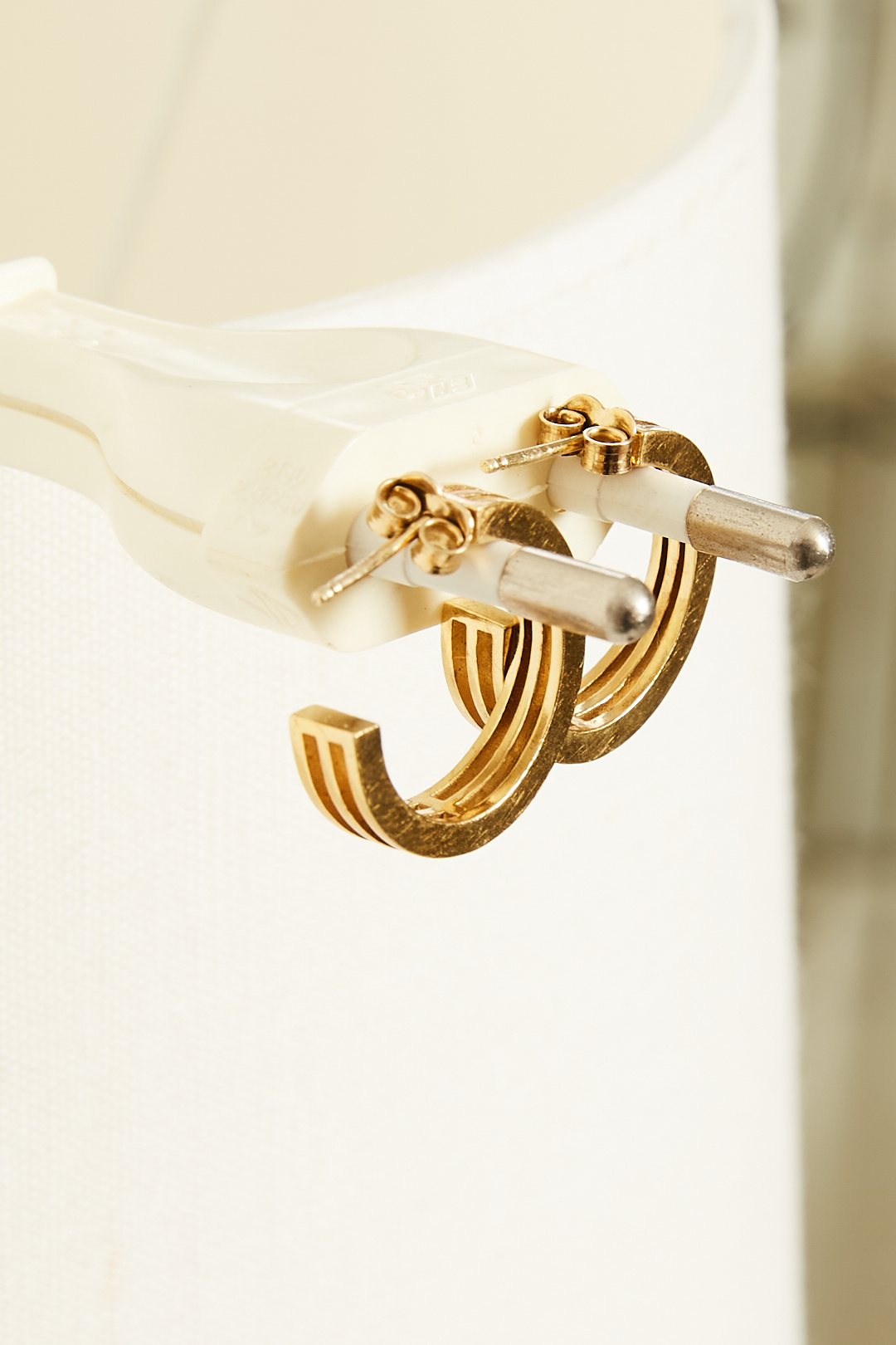  - layered graphic hoop earrings