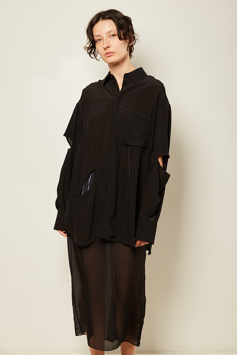  - Oversized slashed shirt