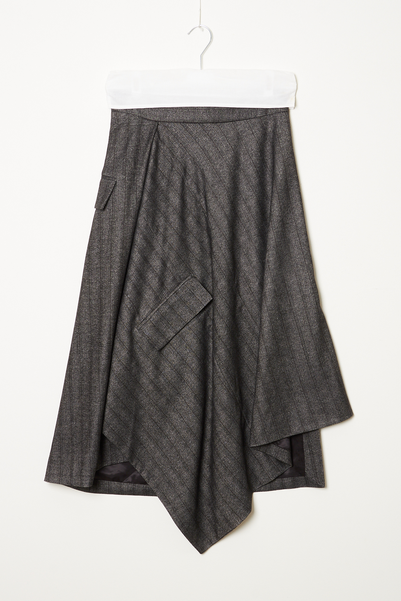 Remain Striped draped skirt