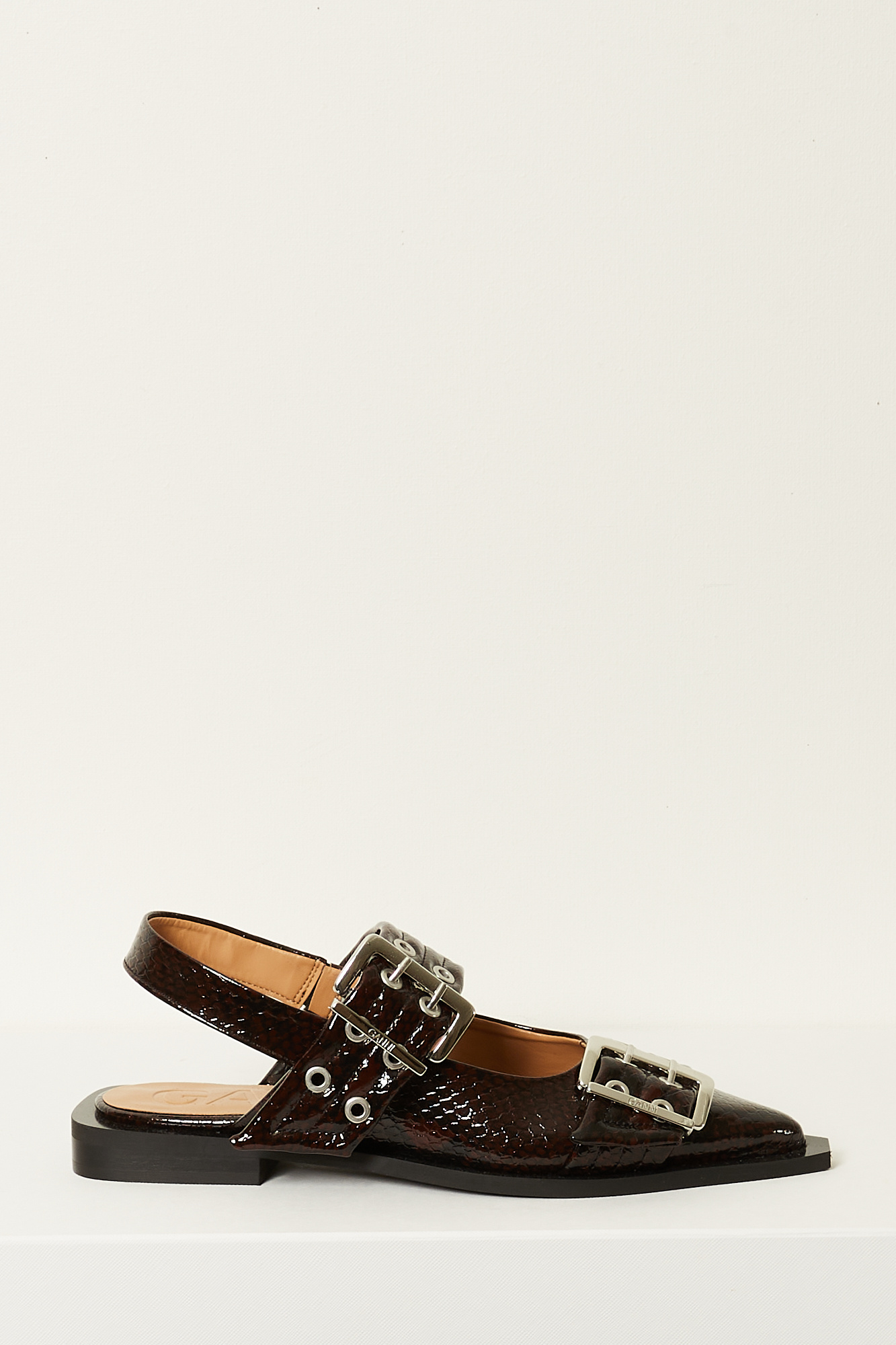 Ganni Feminine buckle ballerina