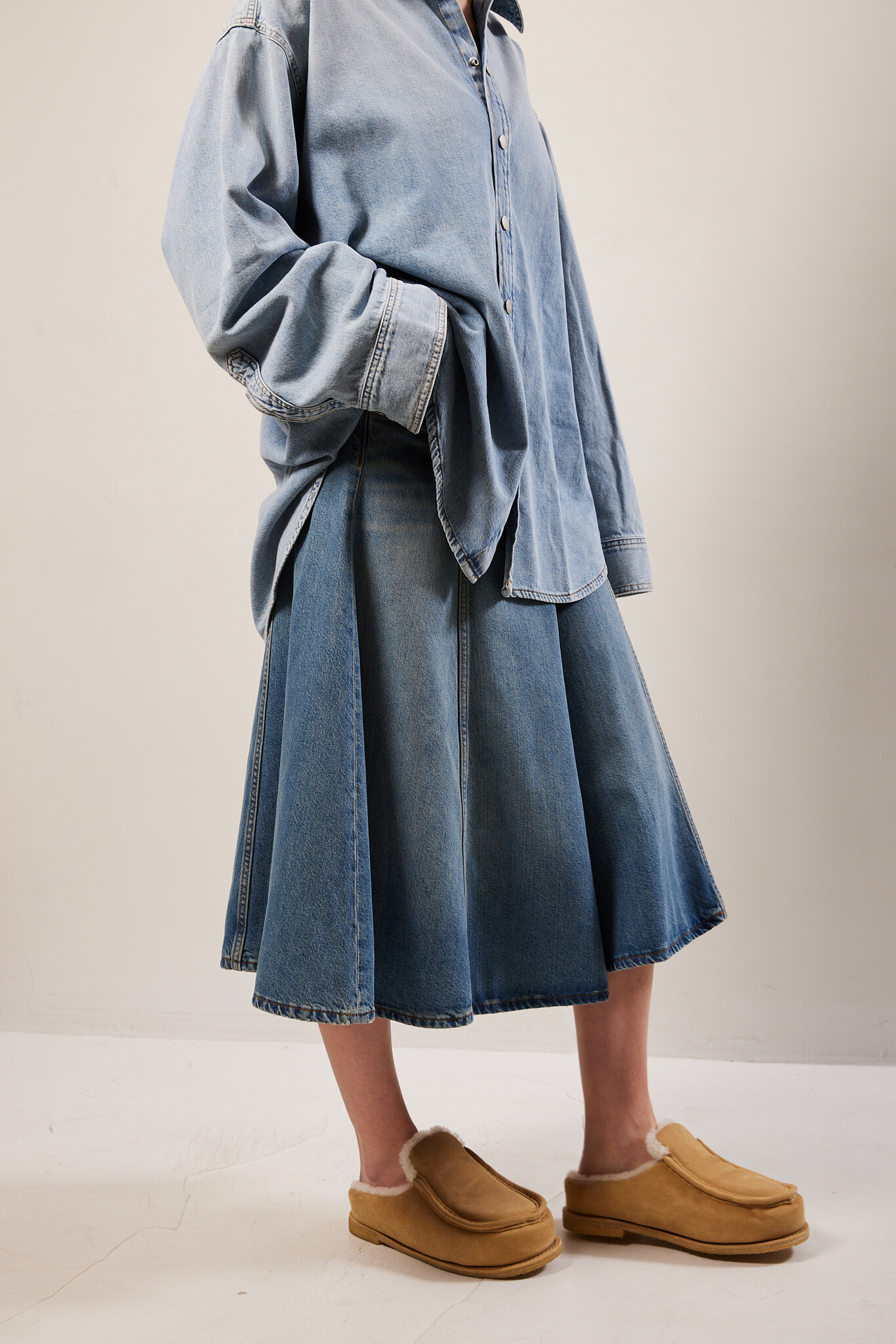 Haikure - Mid serenity denim skirt