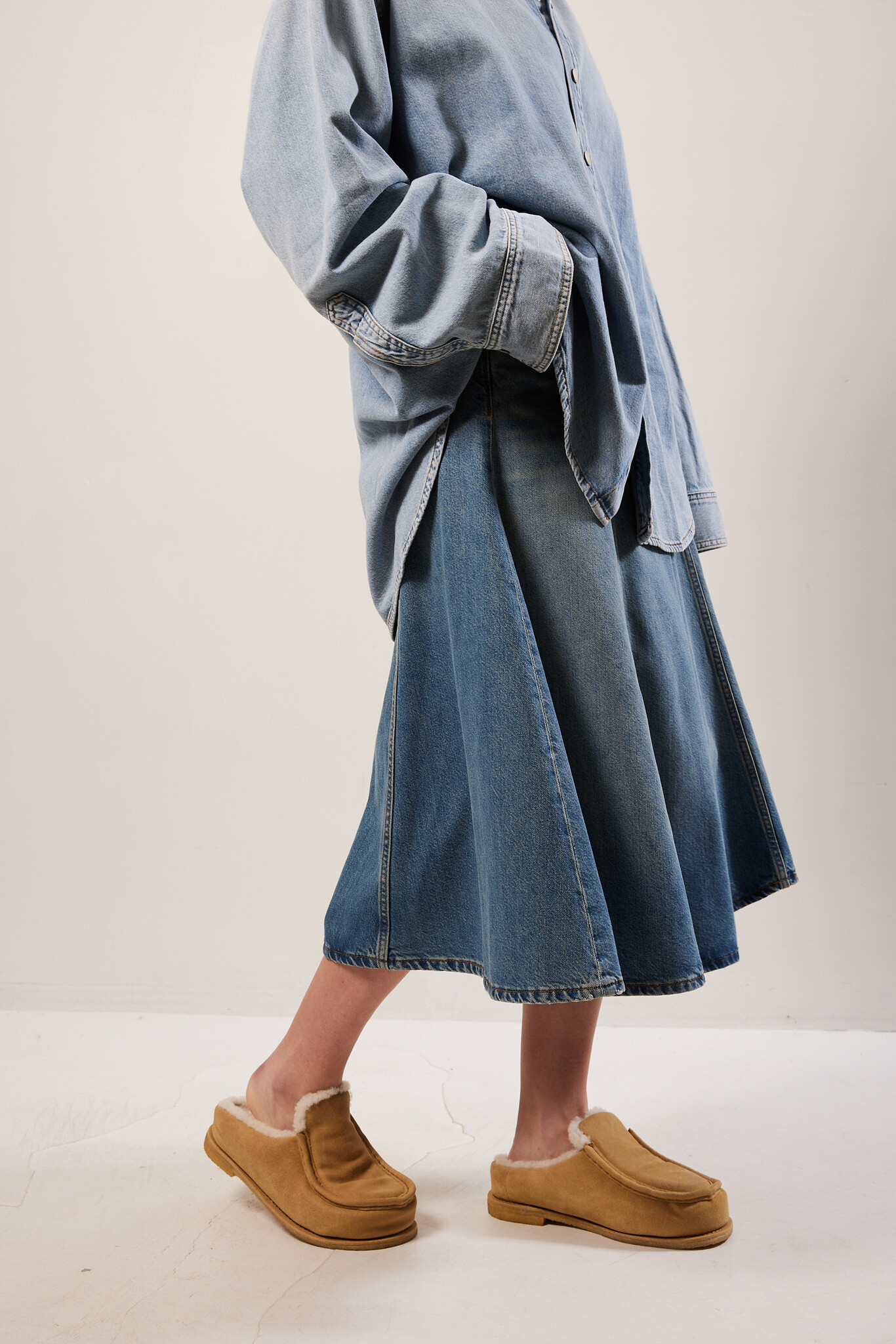 Haikure - Mid serenity denim skirt