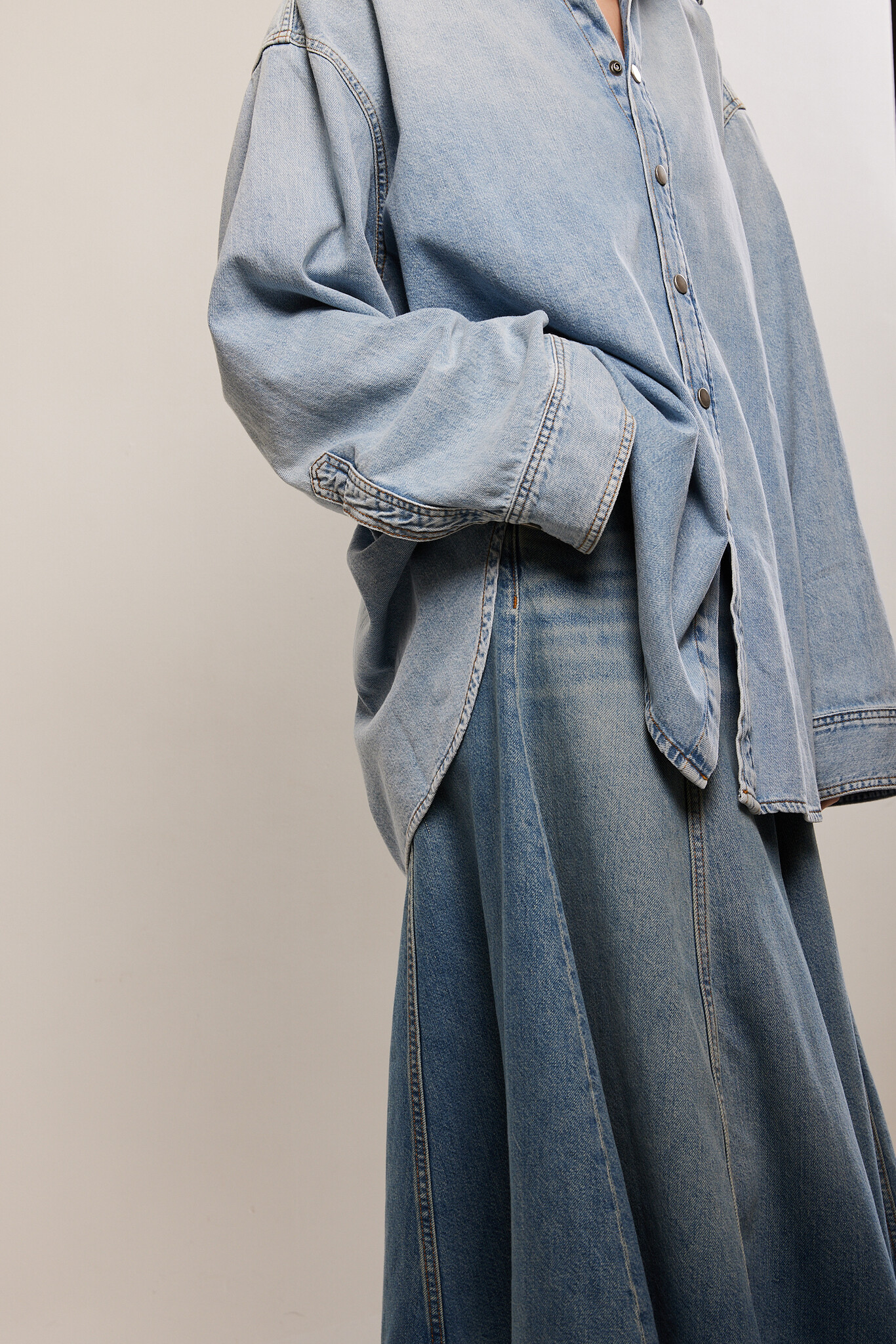Haikure - Mid serenity denim skirt
