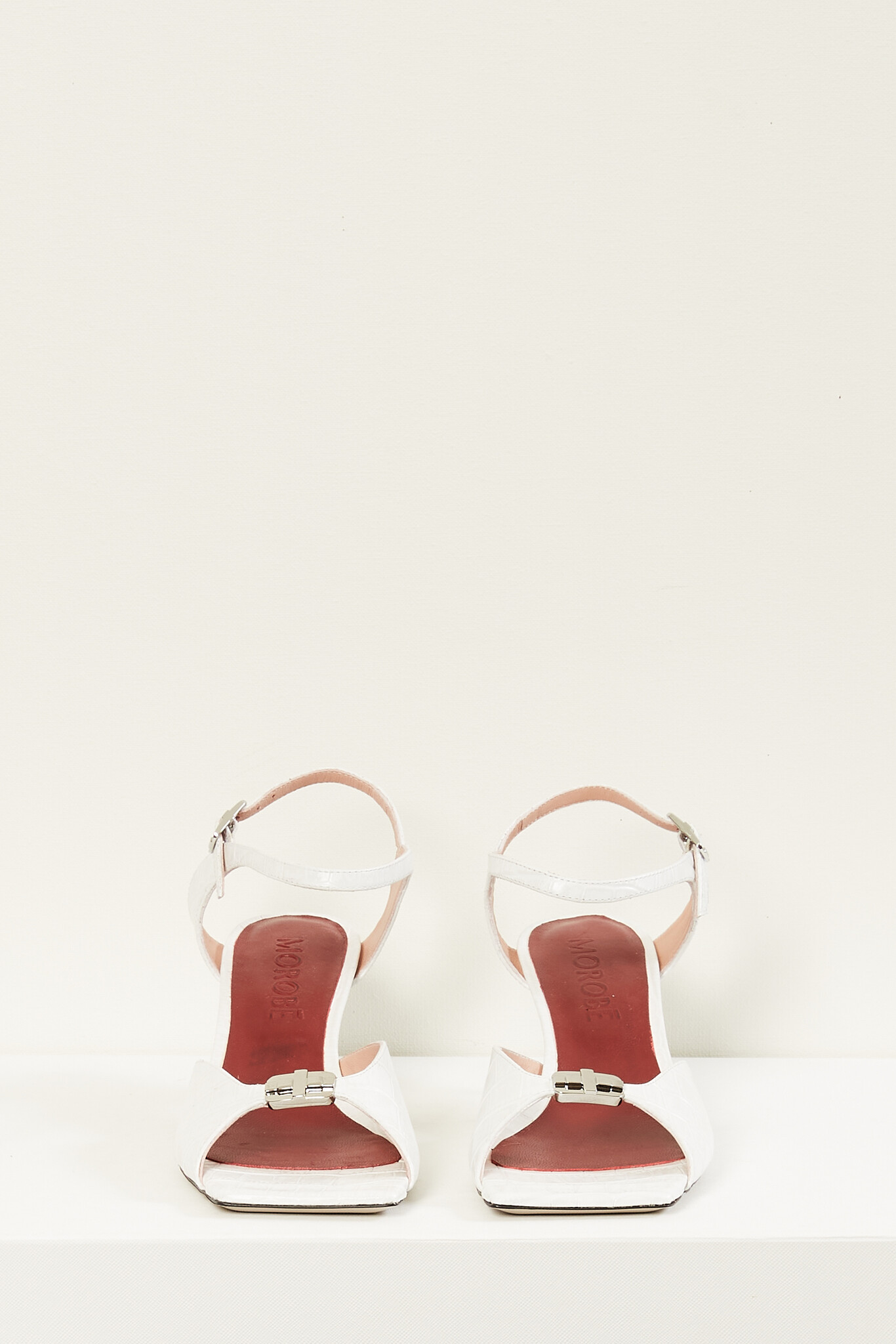 Morobé - GRACE logo mid heel sandals