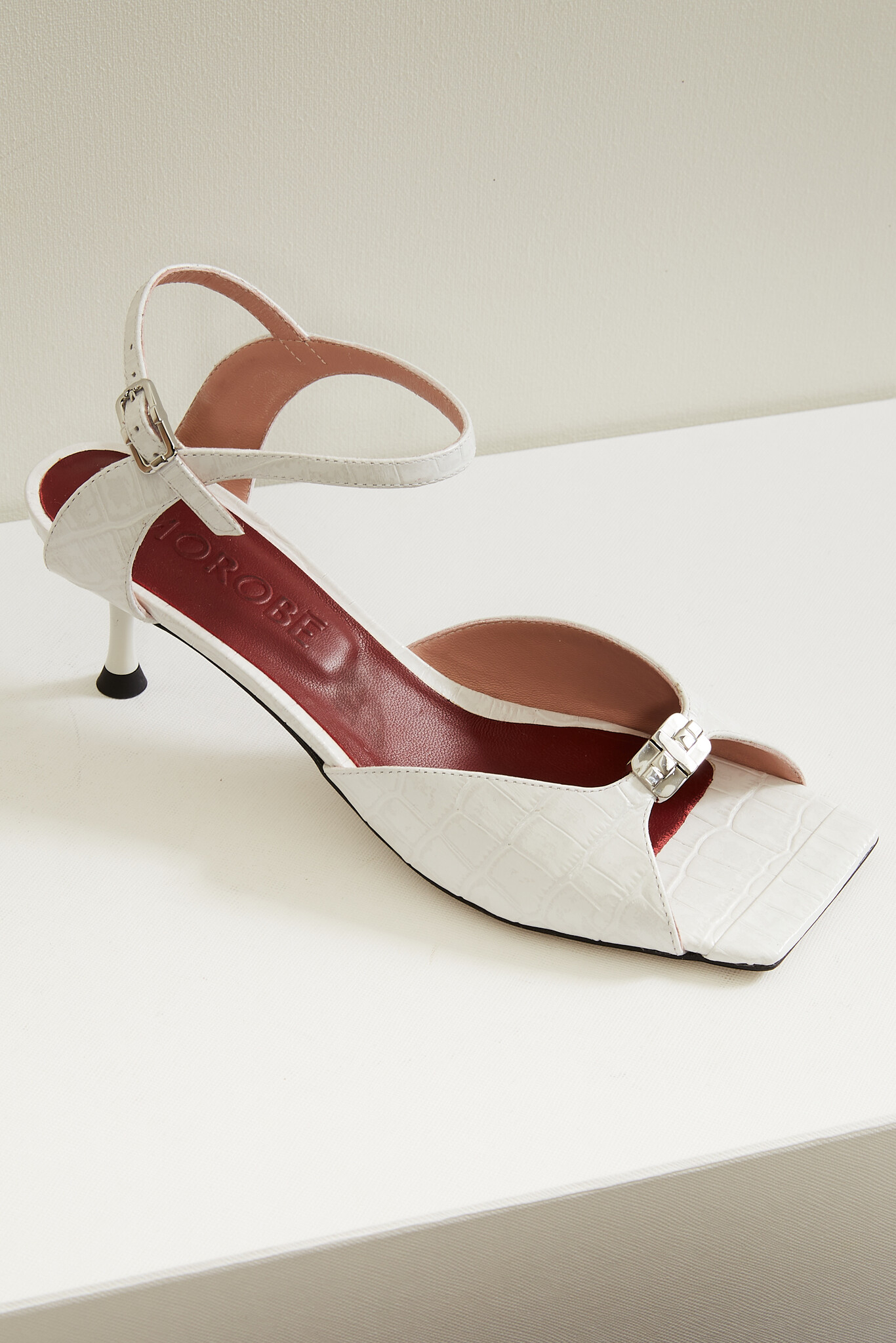 Morobé - GRACE logo mid heel sandals