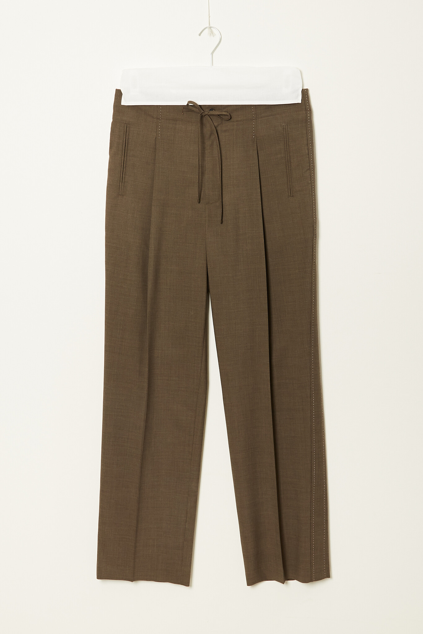 Frenken - String summer wool trousers