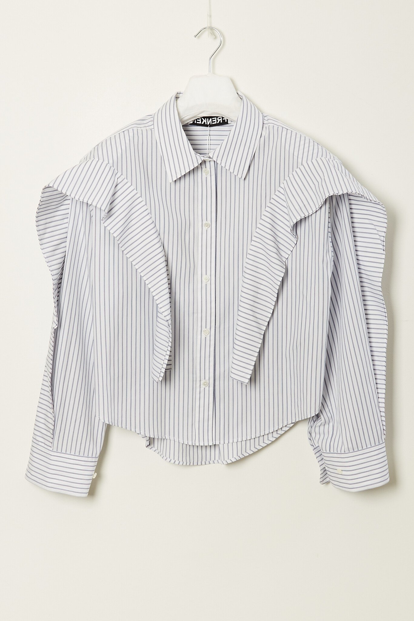 Frenken Banner poplin crop shirt