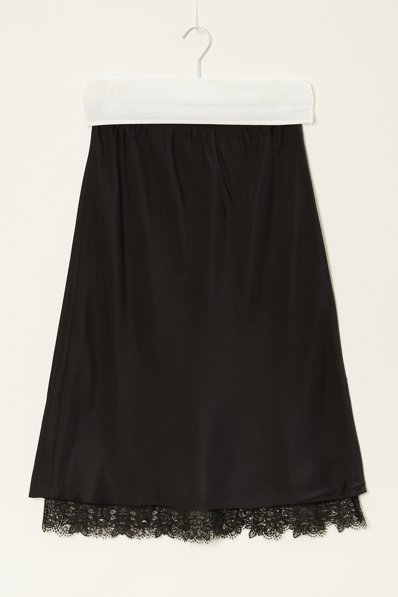 Róhe Lace trimmed silk skirt
