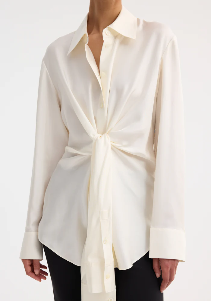 Róhe - Silk knotted shirt