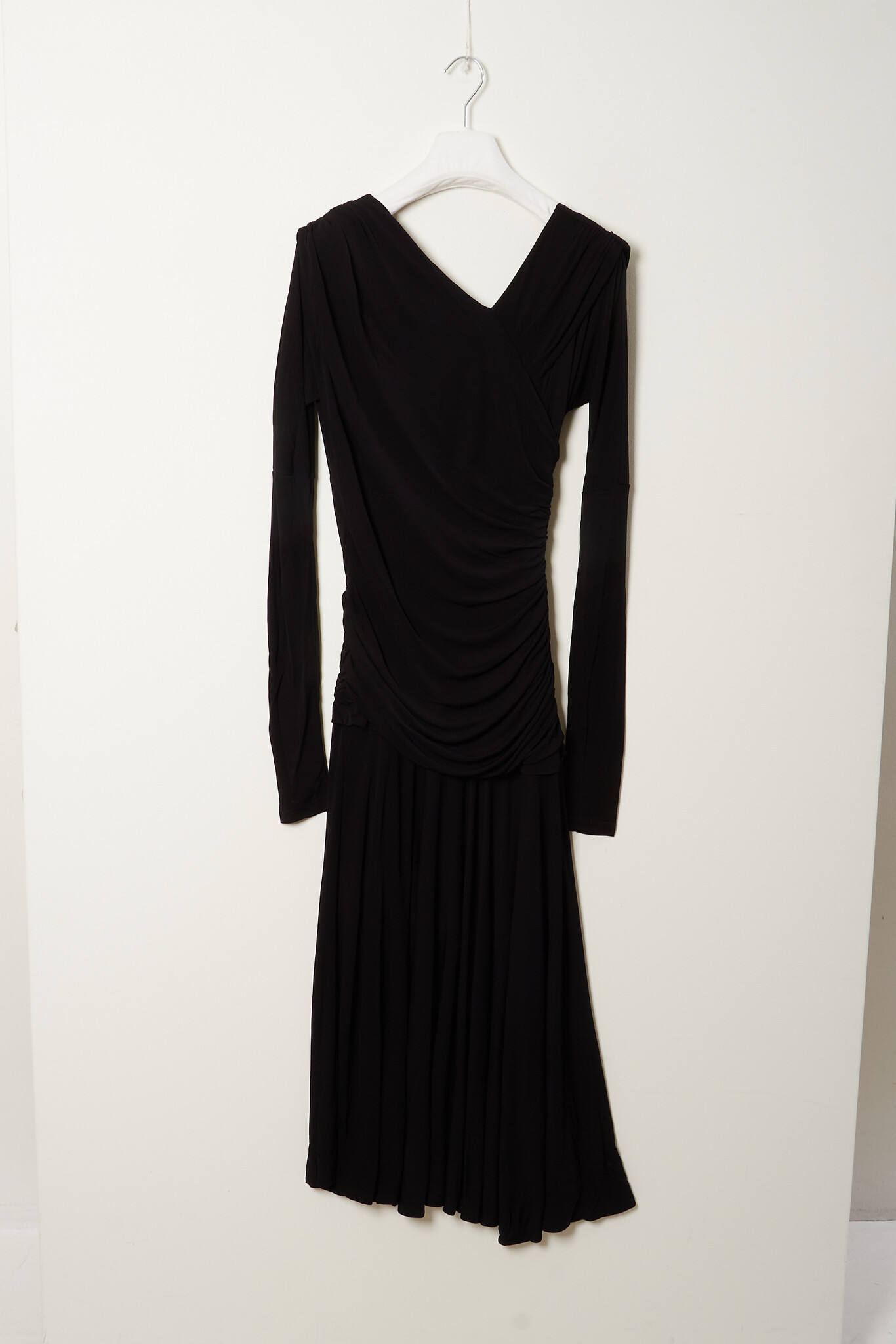 Crossover ruched dress