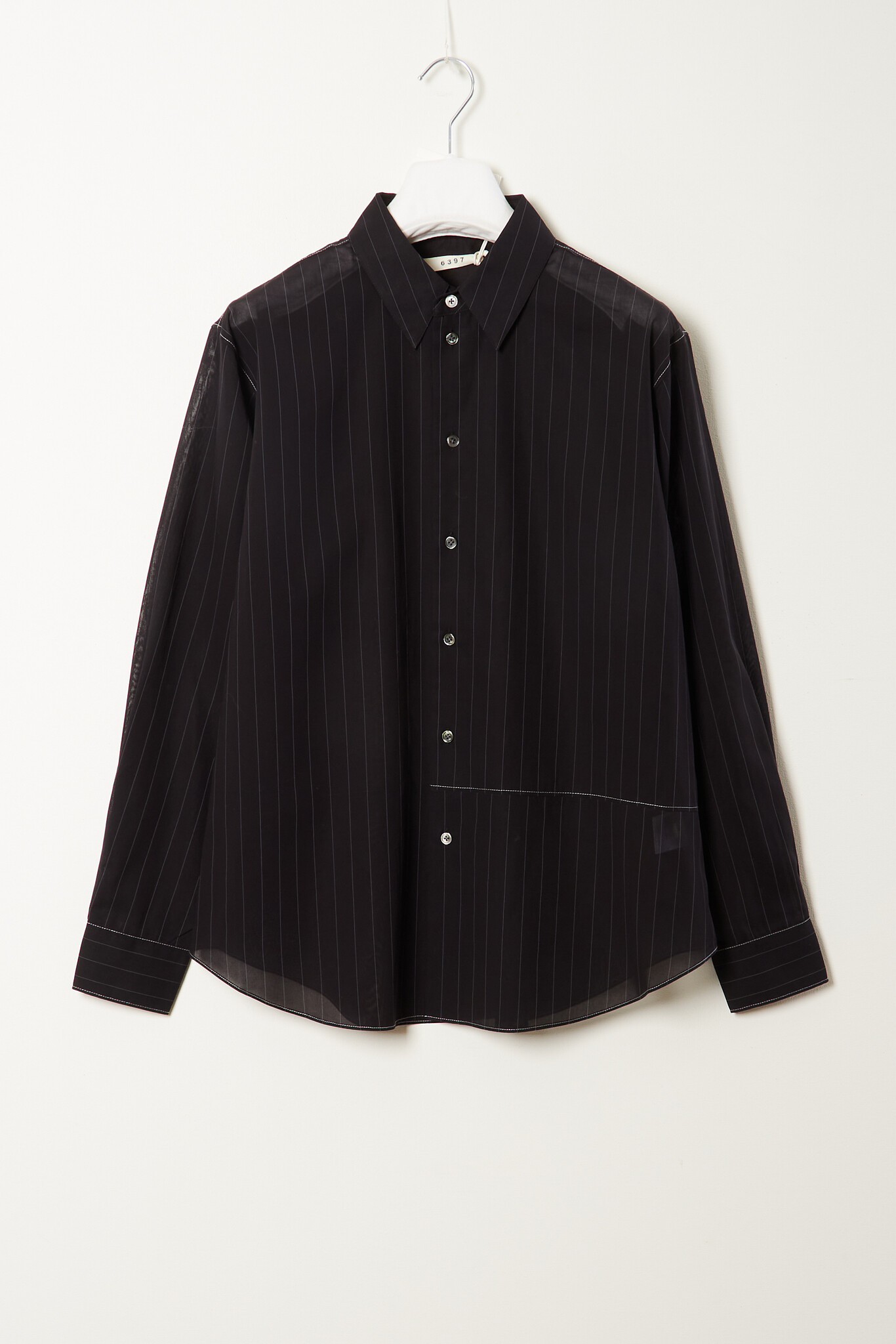 6397 Sheer pinstripe shirt