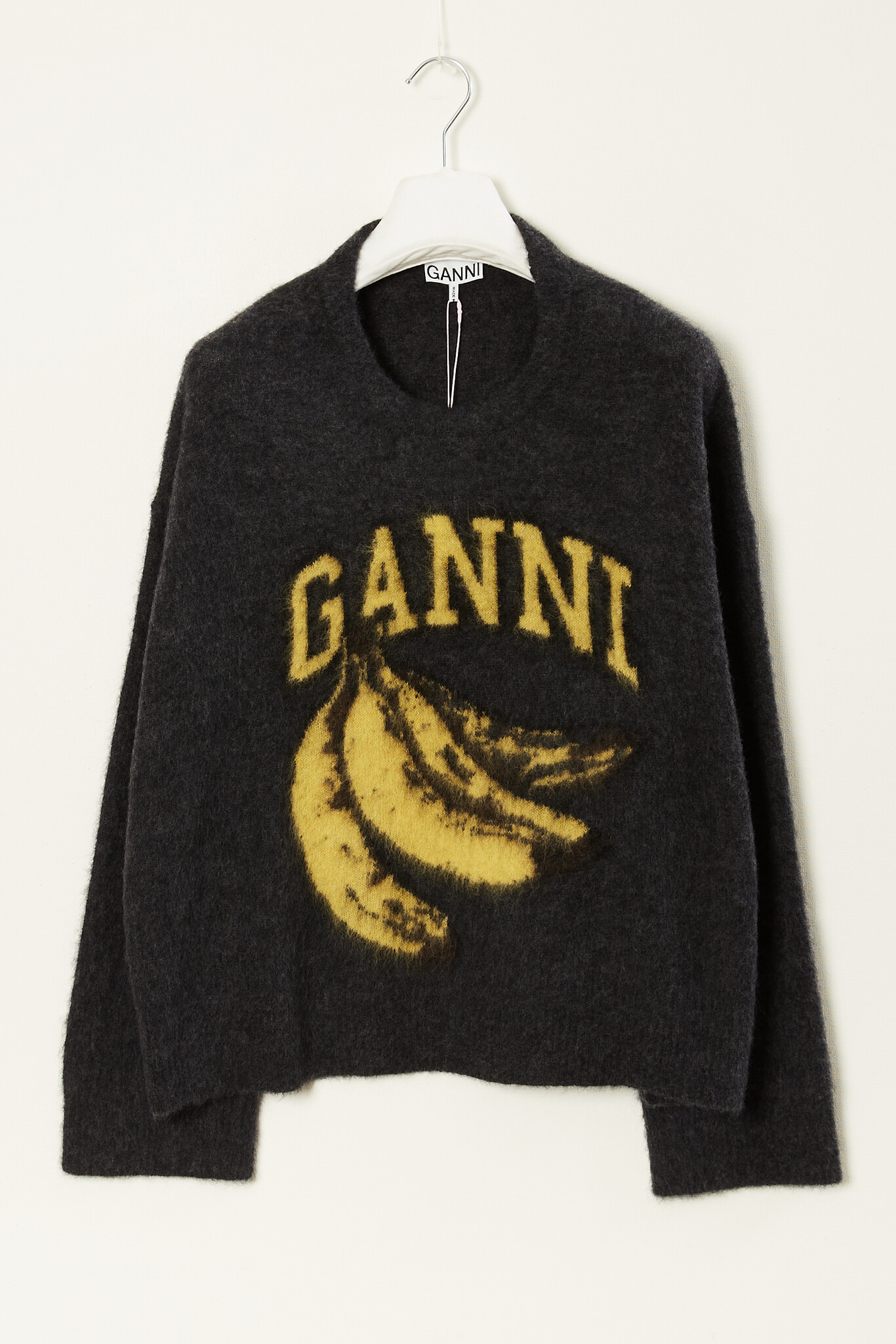 Brushed alpaca banana sweater